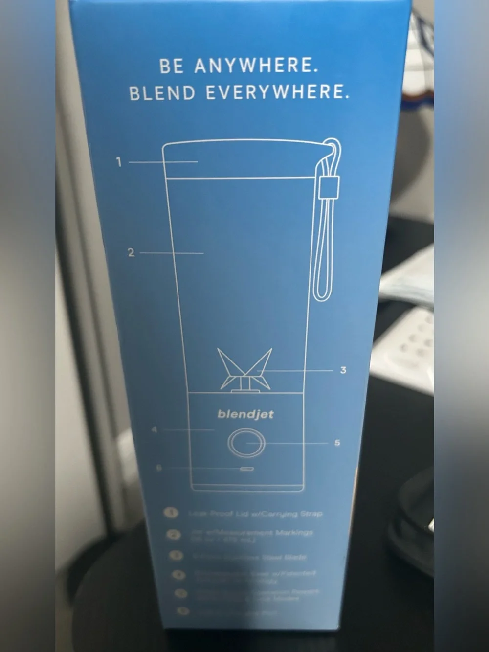 New BlendJet Blue Portable Blender Cordless Personal & Small Blender